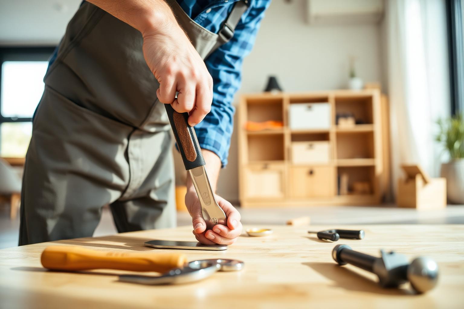 Profissional realizando serviço de manutenção residencial em Maceió